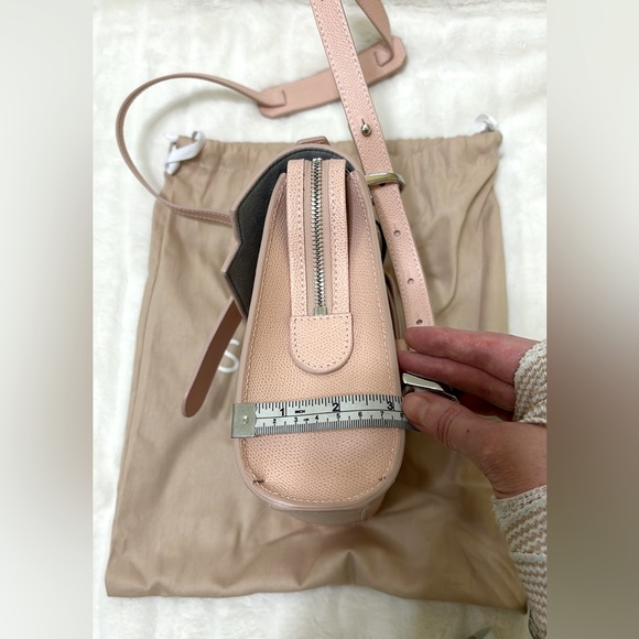 Senreve Alunna convertible bag, pebbled blush leather and silver, NWT - Picture 11 of 12